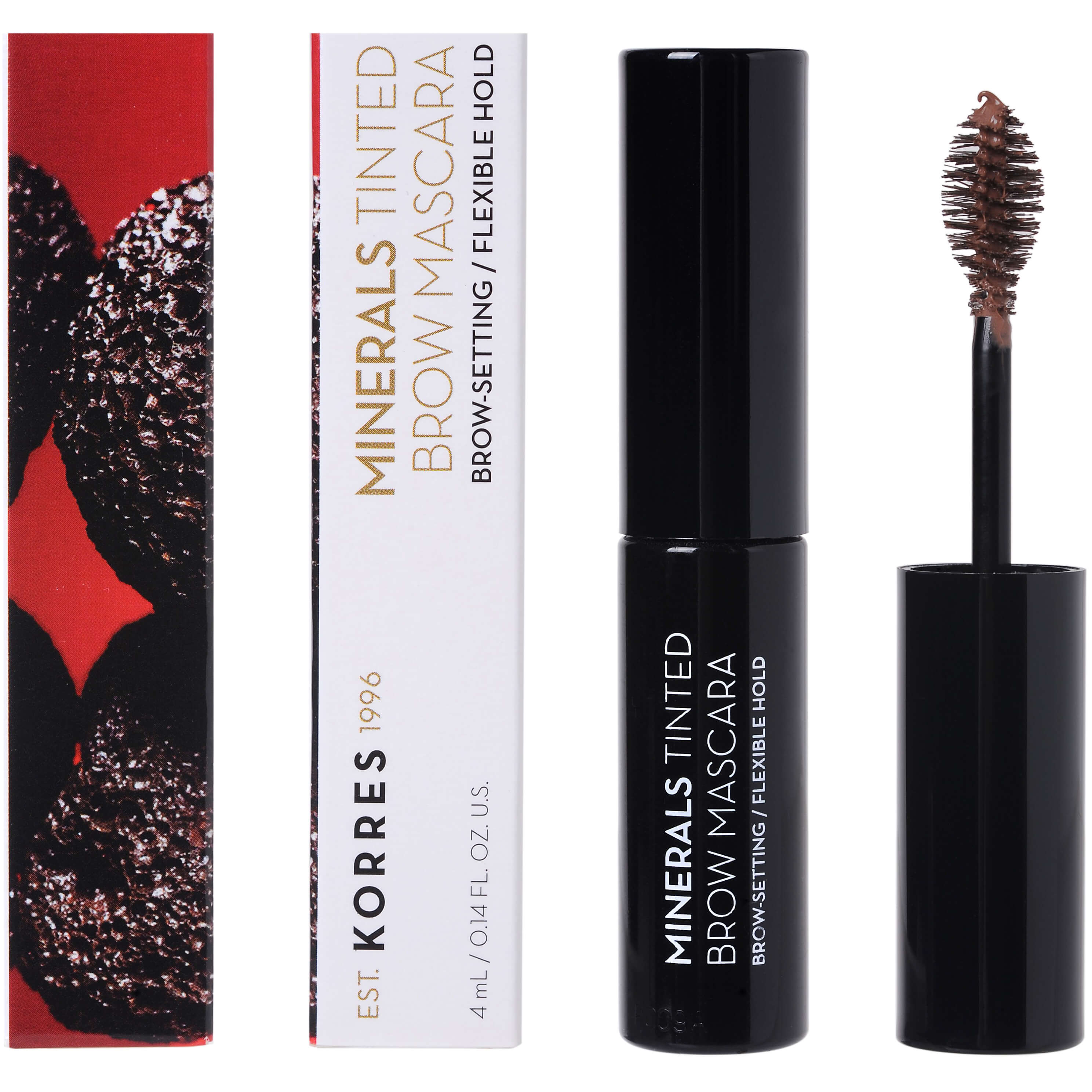 Korres Minerals Tinted EyeBrow Mascara Μάσκαρα Φρυδιών που Διαμορφώνει, Χρωματίζει & Σταθεροποιεί τα Φρύδια 4ml – 02 Medium Shade