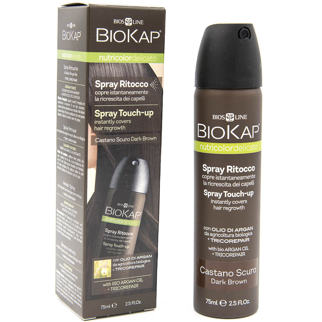 Biokap Nutricolor Delicato Spray Touch-Up Εκνέφωμα για την Κάλυψη της Ρίζας 75ml – Dark Brown