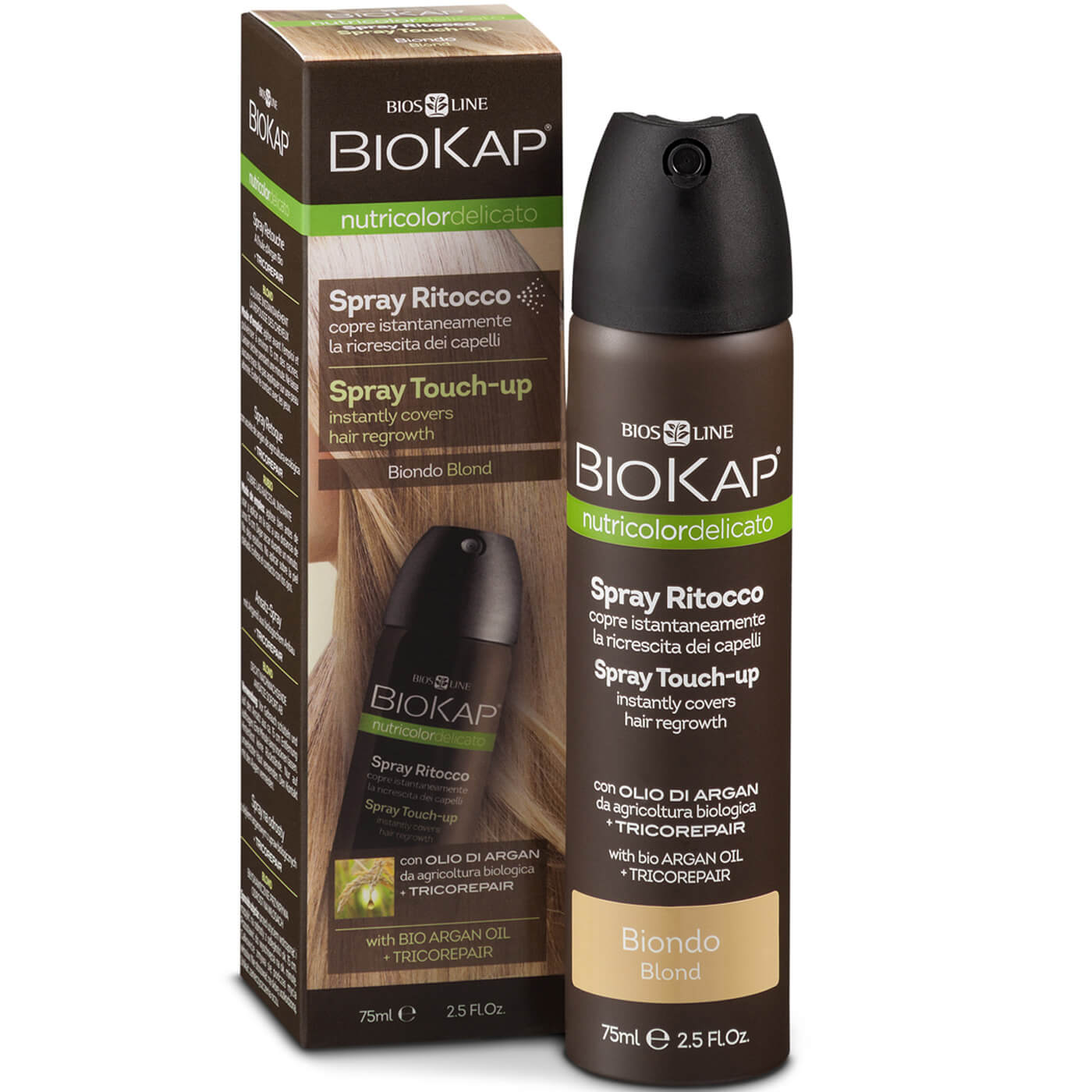 Biokap Nutricolor Delicato Spray Touch-Up Εκνέφωμα για την Κάλυψη της Ρίζας 75ml – Blond