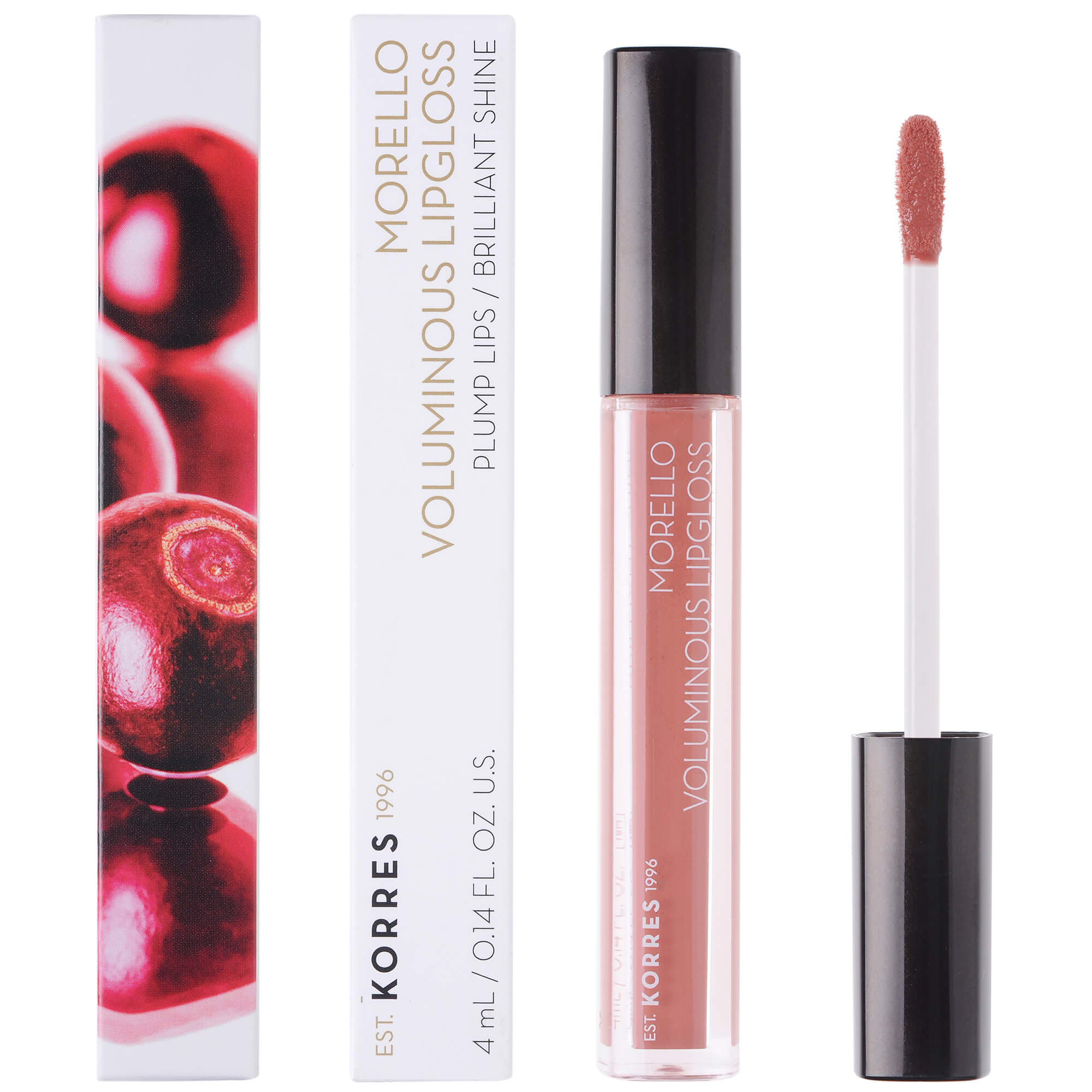 Korres Morello Voluminous Lipgloss Brilliant Shine Ενυδατικό Lipgloss με Εξαιρετική Λάμψη & Γεμάτο Χρώμα που Διαρκεί 4ml – 04 Honey Nude
