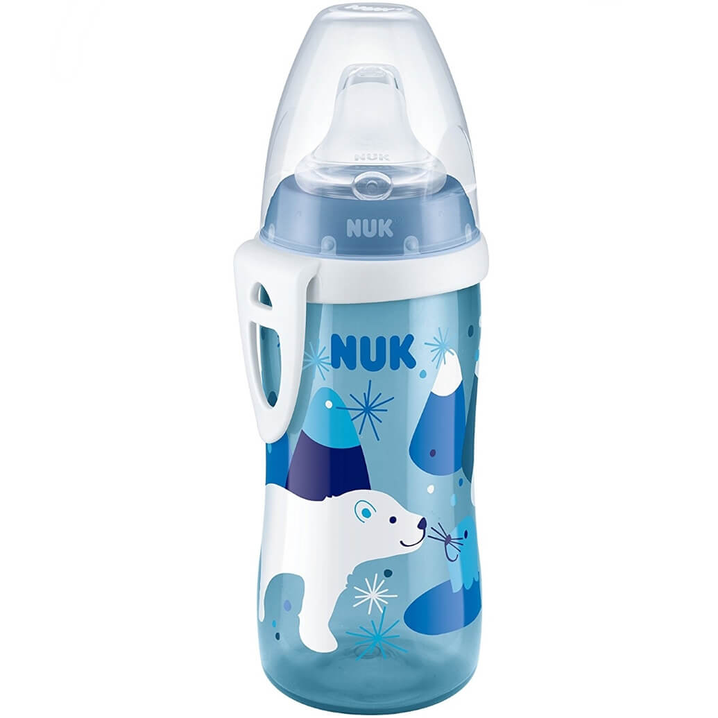 Nuk Active Cup Κύπελλο Πολυπροπυλενίου με Μαλακό Ρύγχος Σιλικόνης 12+ BPA Free 300ml – μπλέ