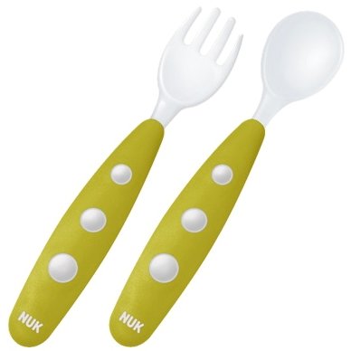 NUK Easy Learning Εκπαιδευτικό Σετ Κουτάλι Πιρούνι Mini – πράσινο