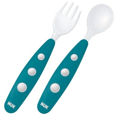 NUK Easy Learning Εκπαιδευτικό Σετ Κουτάλι Πιρούνι Mini – μπλέ