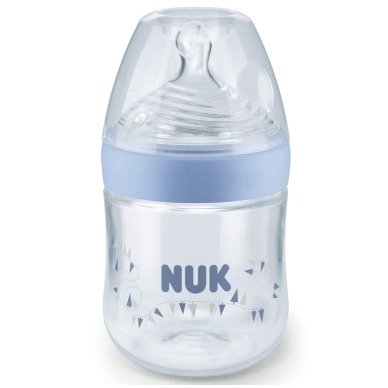 Nuk Nature Sense Μπιμπερό Πολυπροπυλενίου με Θηλή Σιλικόνης Small 0-6 Μηνών 150ml – γαλάζιο