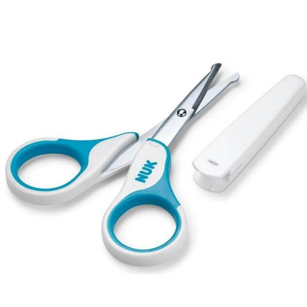 Ψαλιδάκι Ασφαλείας – Nuk 10750430,Κόβει με Ασφάλεια και Ακρίβεια, με Στρογγυλεμένες Μύτες και Προστατευτικό Καπάκι – μπλέ