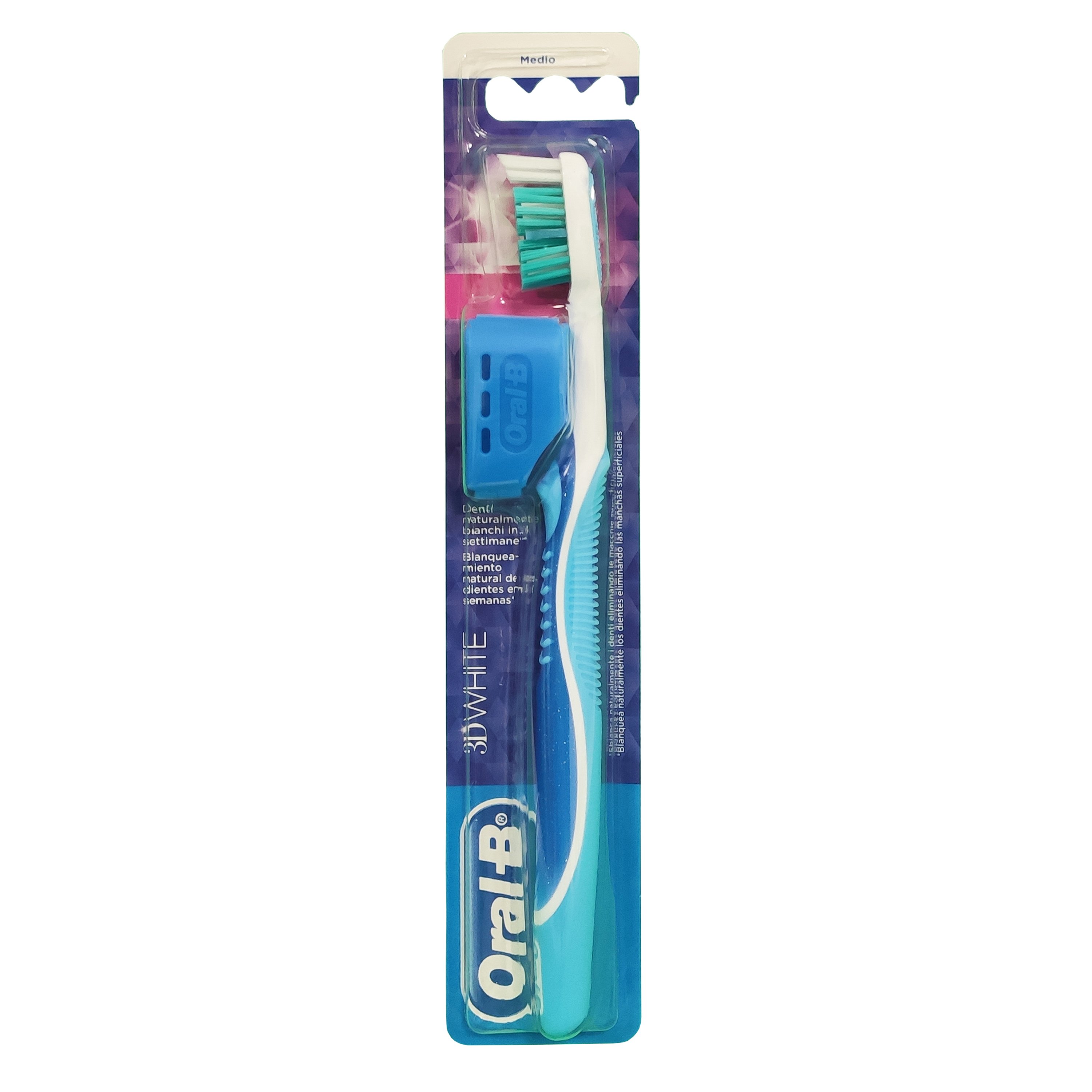 Oral B 3D White Οδοντόβουρτσα Μέτρια, 1 τεμάχιο – μπλέ