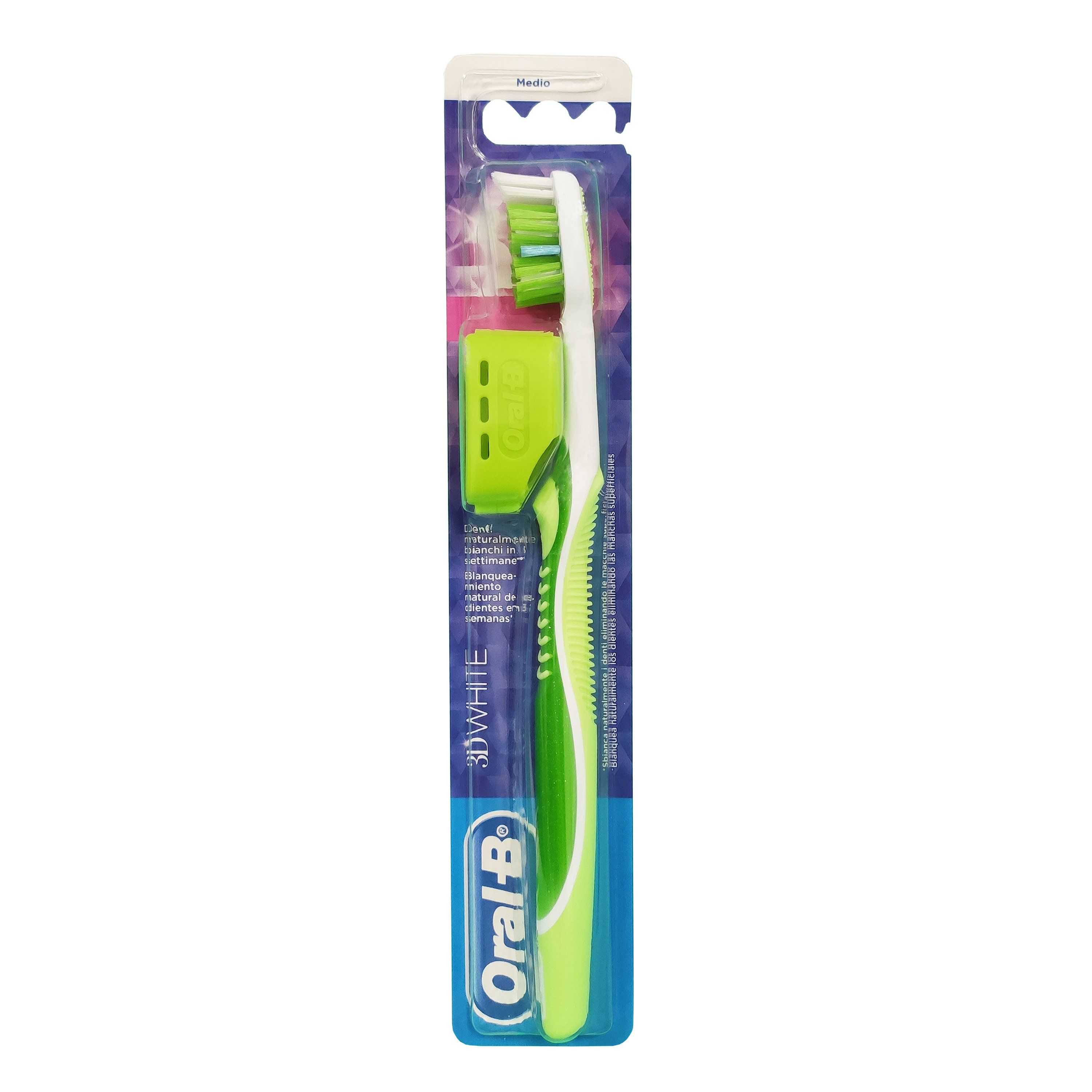 Oral B 3D White Οδοντόβουρτσα Μέτρια, 1 τεμάχιο – πράσινο