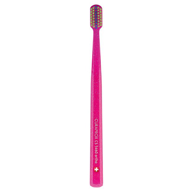 Curaprox CS 5460 Ortho Ultra Soft Ορθοδοντική Οδοντόβουρτσα 1 Τεμάχιο – Ροζ / Κίτρινο