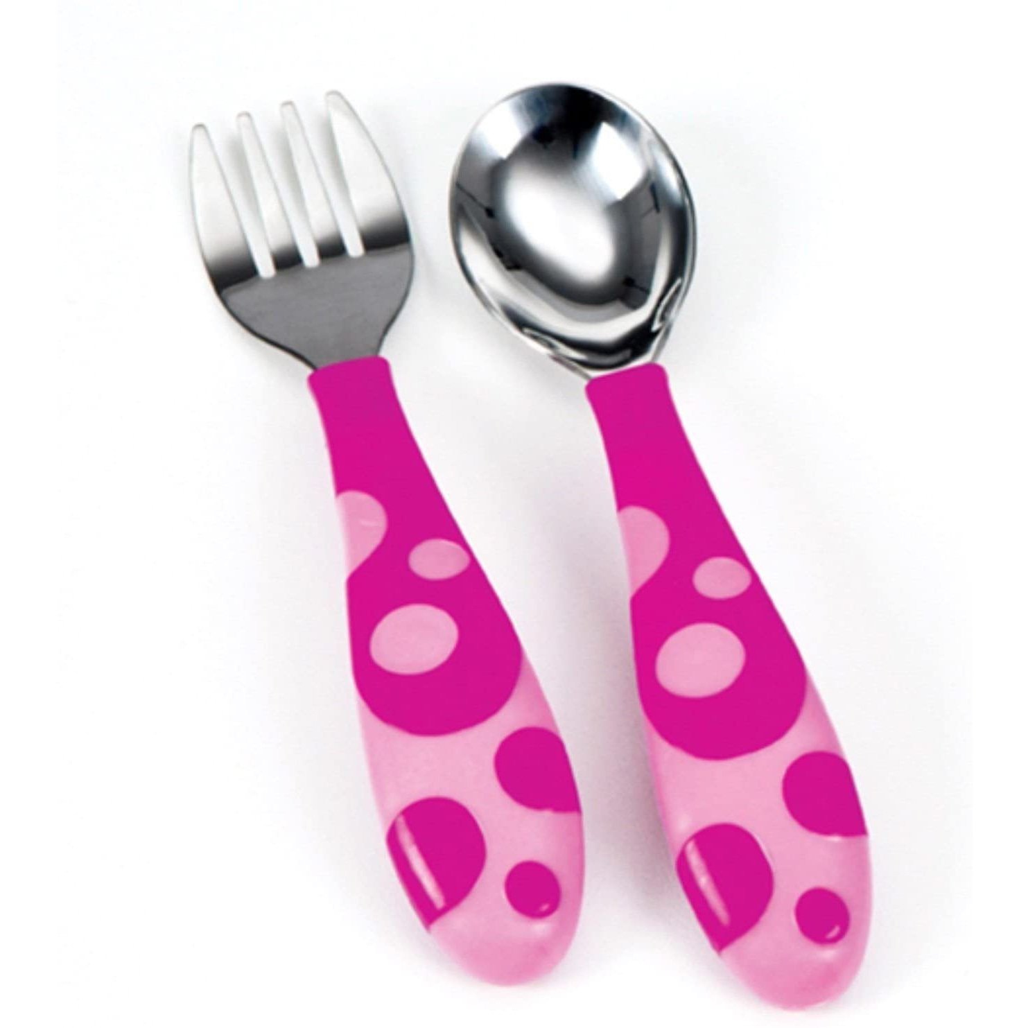Munchkin Toddler Fork & Spoon Set Σετ Πιρούνι – Κουτάλι Χωρίς BPA 12m+ – ροζ