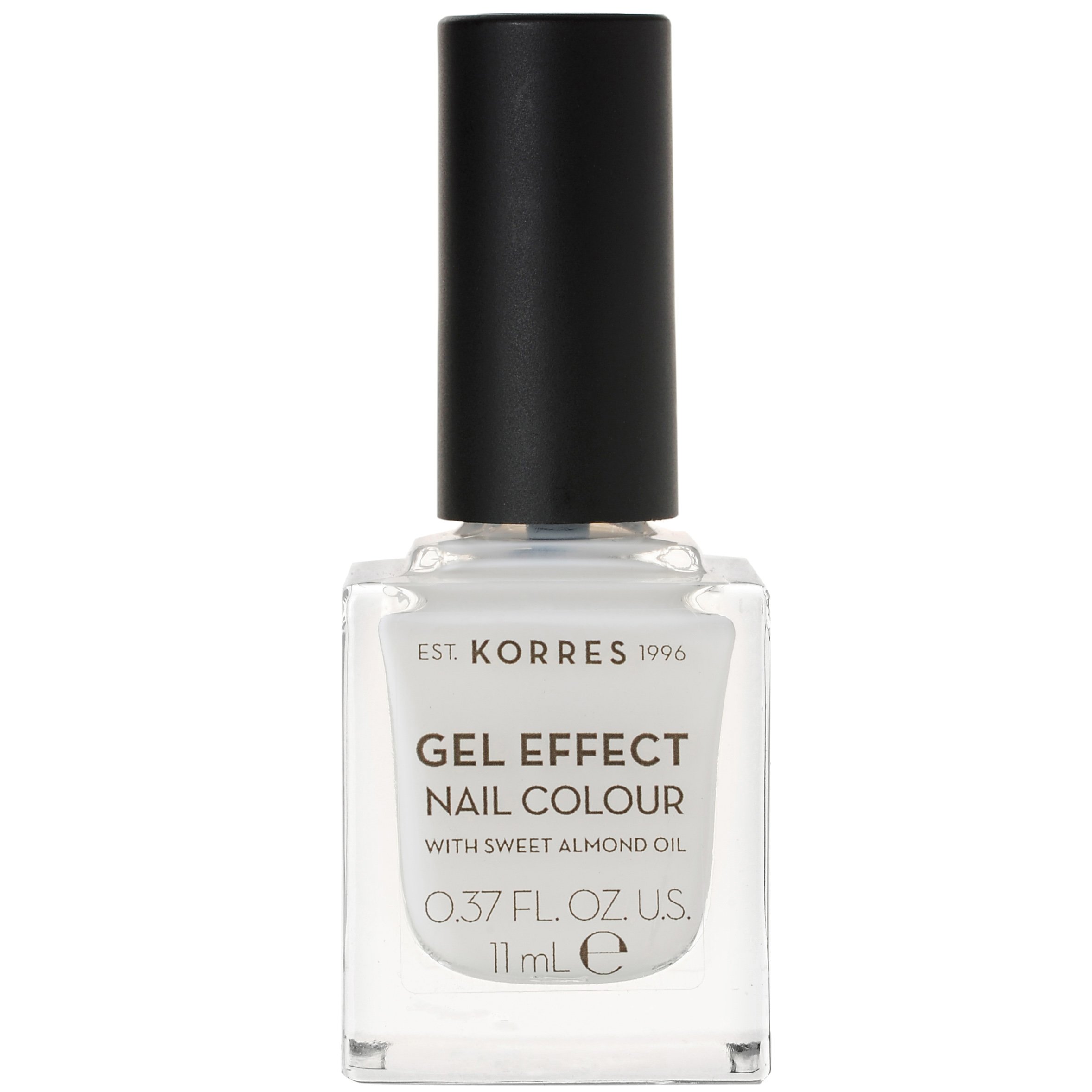 Korres Gel Effect Nail Colour Βερνίκι Νυχιών με Αμυγδαλέλαιο για Έντονη Λάμψη & Μεγάλη Διάρκεια 11ml – 02 Porcelain White