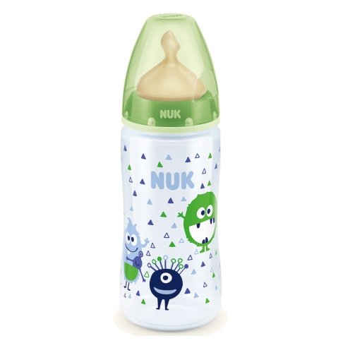 Nuk First Choice Plus Μπιμπερό Πολυπροπυλενίου (PP) με Θηλή Καουτσουκ 300ml – πράσινο