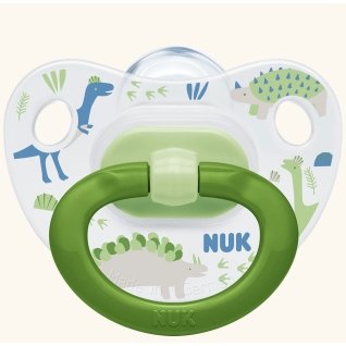 Nuk Classic Happy Days Πιπίλα Σιλικόνης – 18-36 Μηνών Πράσινη
