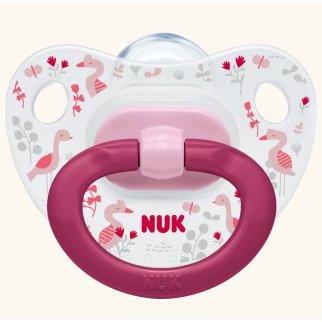 Nuk Classic Happy Days Πιπίλα Σιλικόνης – 6-18 Μηνών Ροζ