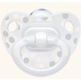 Nuk Classic Happy Days Πιπίλα Σιλικόνης – 0-6 Μηνών Γκρι
