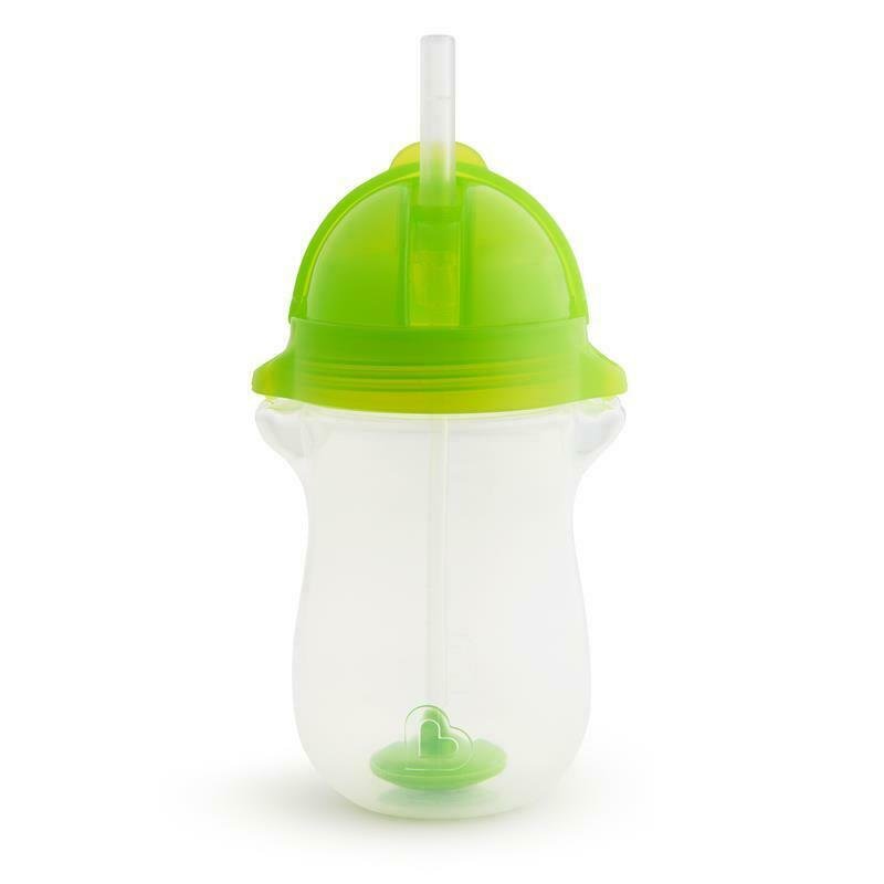 Munchkin Click Lock Tip & Sip Tall Ποτήρι με Καλαμάκι με Βαρίδι 296ml – πράσινο