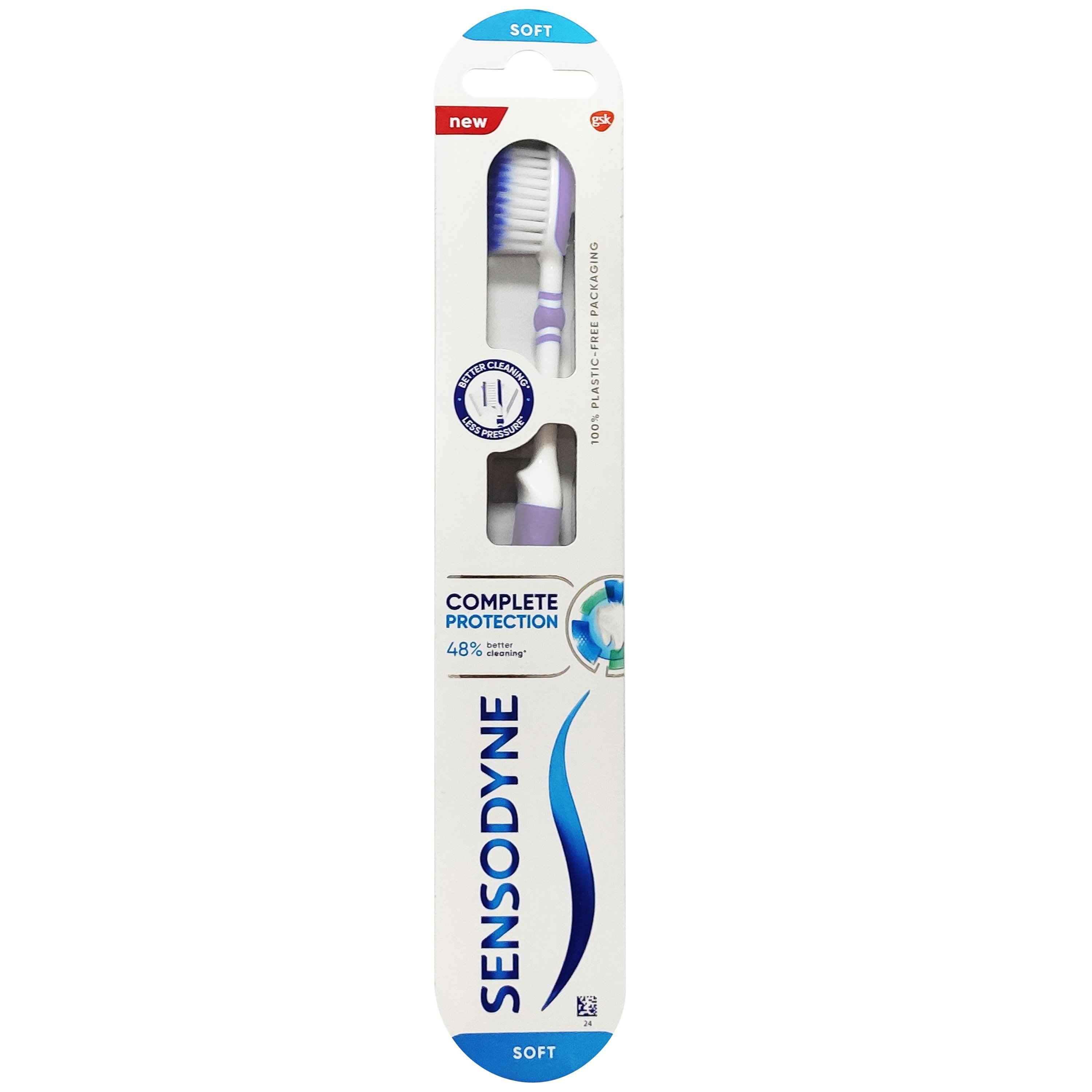 Sensodyne Toothbrush Complete Protection Soft Οδοντόβουρτσα για Άτομα με Ευαίσθητα Δόντια για Καλύτερο Καθαρισμό 1 Τεμάχιο – Μωβ