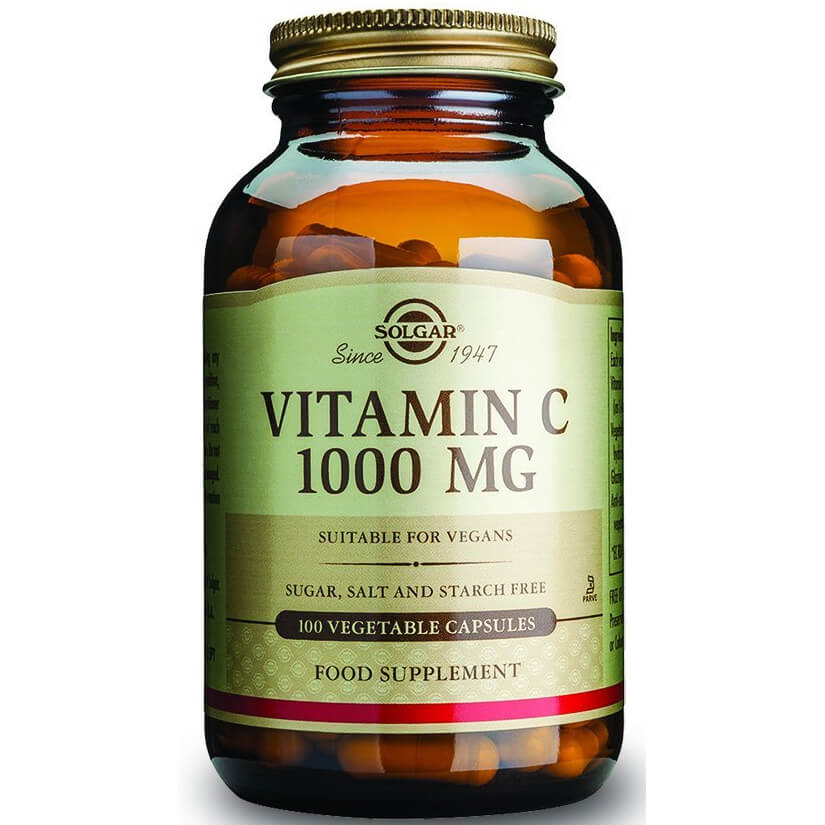 Solgar Vitamin C Αντιοξειδωτική Βιταμίνη Απαραίτητη για την Υγεία του Οργανισμού veg.caps – 1000 mg/100 caps