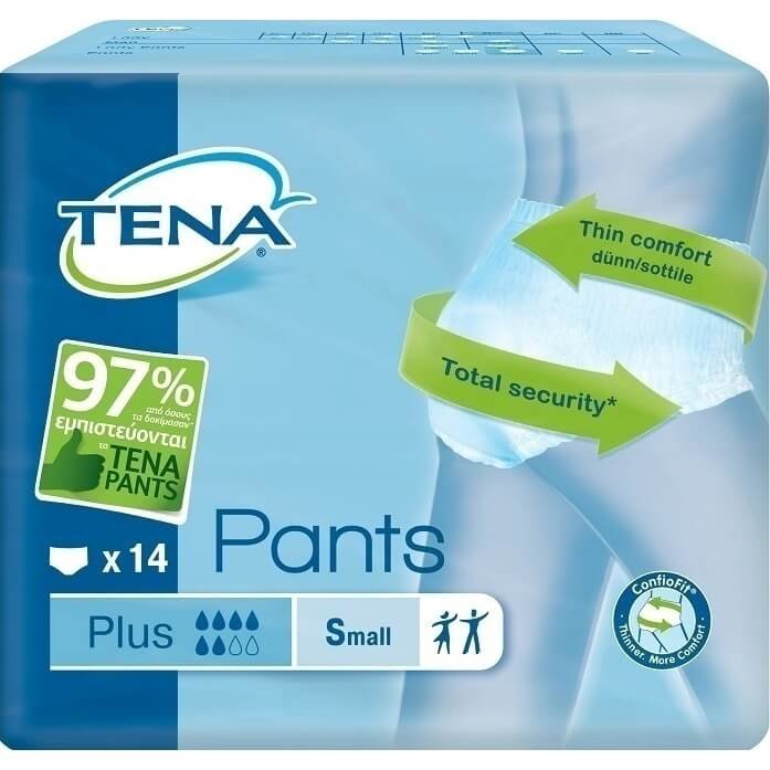 Tena Value Pack Pants Plus Άνετα & Αξιόπιστα Εσώρουχα μιας Χρήσης για Μέτρια προς Βαριά Μορφή Ακράτειας 14 Τεμάχια – Small 65-85cm