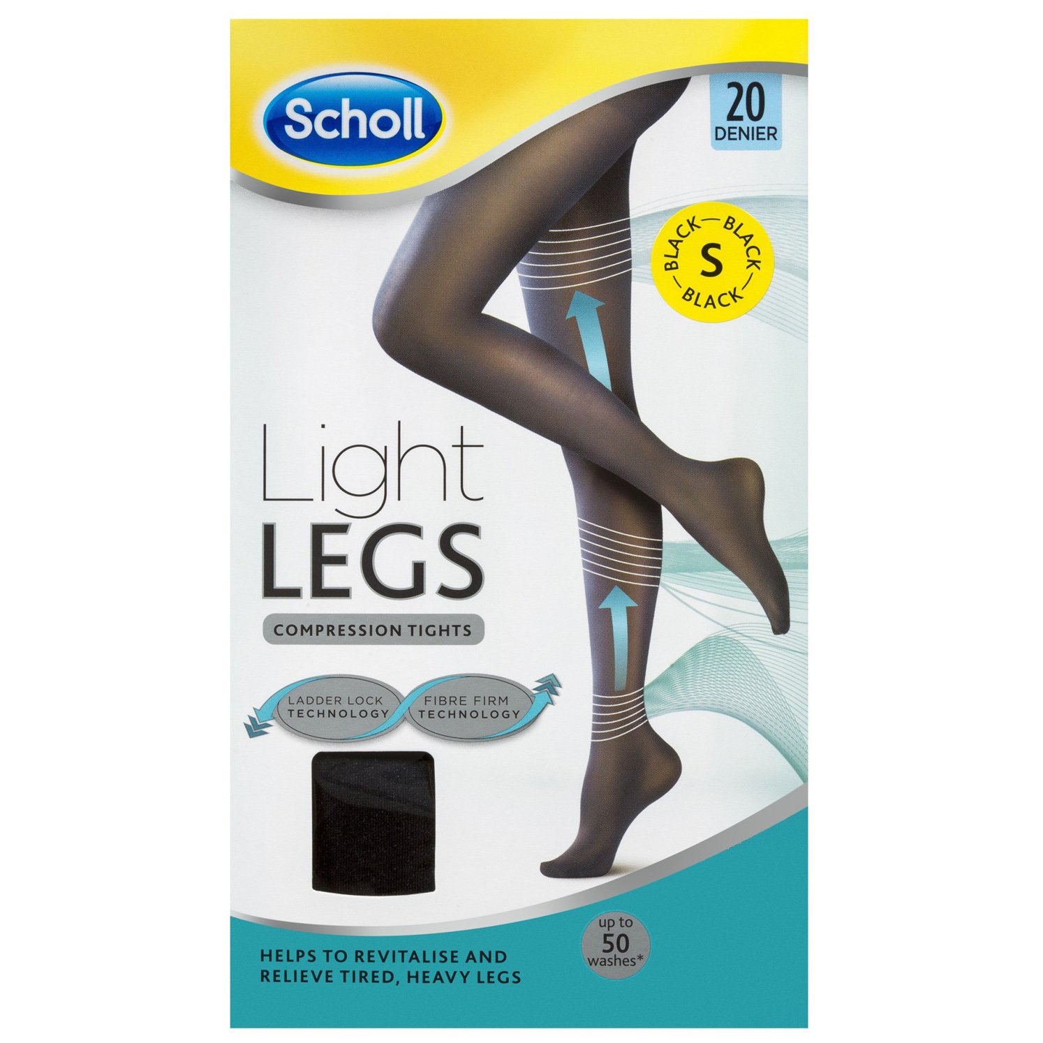 Dr Scholl Light Legs 20 DEN Noir Καλσόν Διαβαθμισμένης Συμπίεσης με Τεχνολογία Fibre Firm σε Μαύρο Χρώμα – S