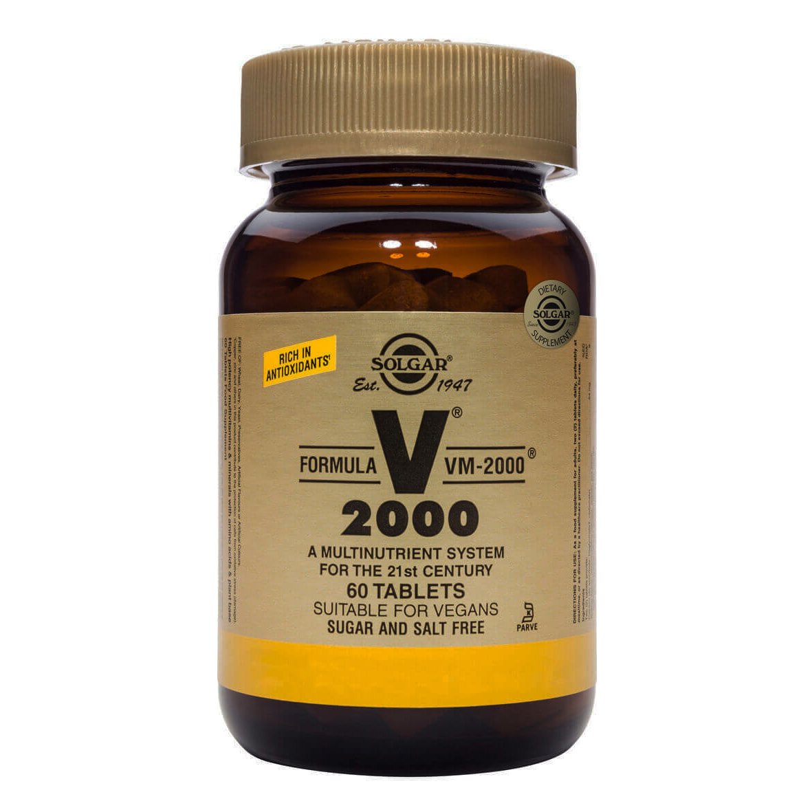 Solgar Formula VM-2000 Συμπλήρωμα Διατροφής με Πολιβιταμίνες & Ισχυρής Δράση Κατά των Βλαβών από τις Ελεύθερες Ρίζες 60tabs