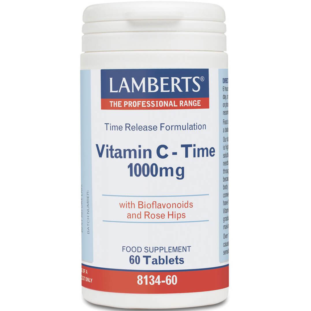 Lamberts Vitamin C Time Release Συμπλήρωμα Διατροφής Βιταμίνης C για Ένα Υγειές Ανοσοποιητικό Σύστημα 1000mg - 60 tabs