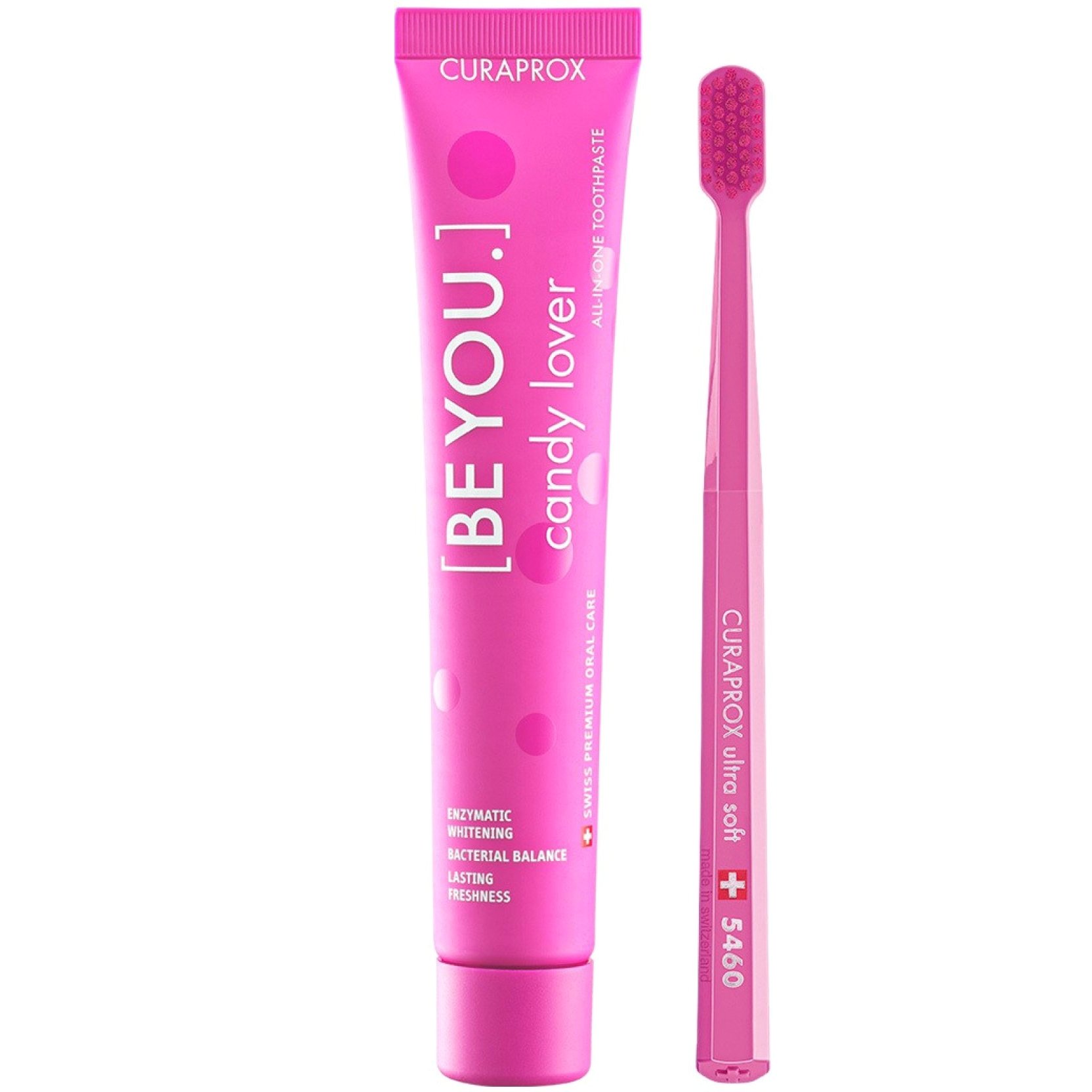 Curaprox Be You Challenger Ortho Ultra Soft Ορθοδοντική Οδοντόβουρτσα & Οδοντόκρεμα με Γεύσεις Κατά της Τερηδόνας 90ml – WATERMELON