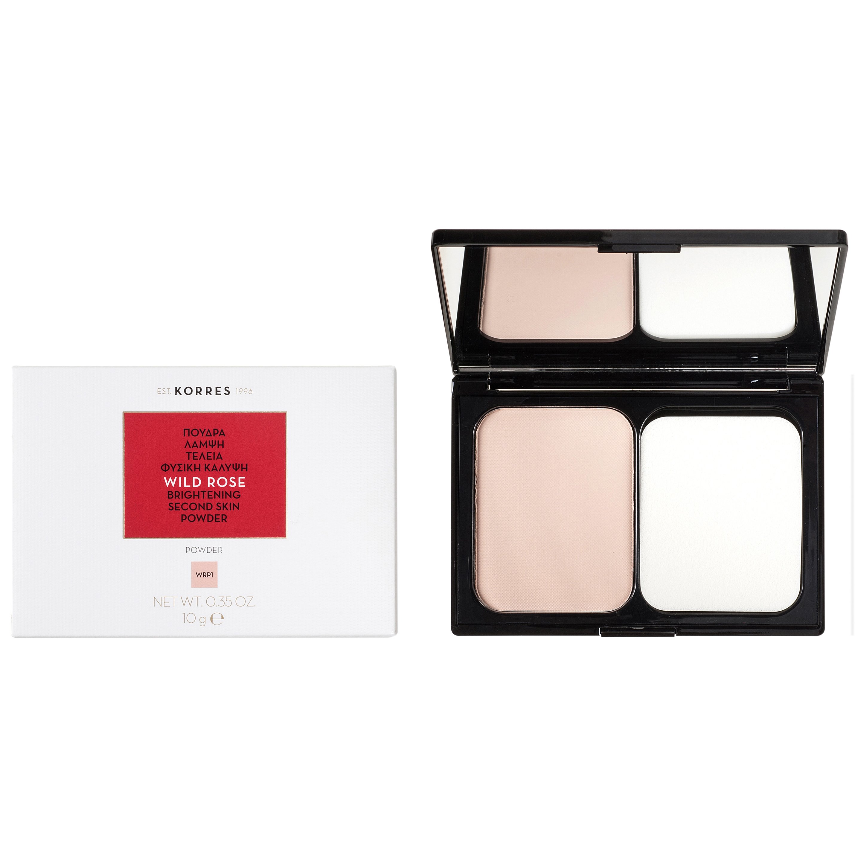 Korres Wild Rose Powder Άγριο Τριαντάφυλλο Βελούδινη Πούδρα Λεπτής Υφής για Λάμψη & Τέλεια Φυσική Κάλυψη 10g – Wrp1