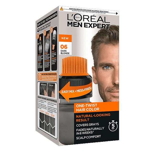 L’oreal Men Expert One-Twist Hair Colour Ανδρική Βαφή Μαλλιών για Γρήγορο & Εύκολο Φυσικό Αποτέλεσμα 50ml – 06 Dark Blonde
