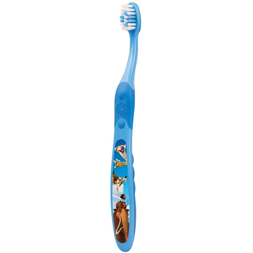 Elgydium Kids Ice Age Παιδική Οδοντόβουρτσα με Στρογγυλεμένες Ίνες για Απαλό Βούρτσισμα 2-6 Ετών – μπλέ
