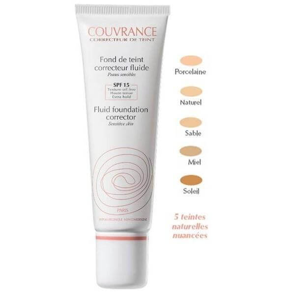 Avène Fond De Teint Correcteur Fluide Υγρό Make Up Spf15 Διορθώνει Τις Μέτριες Δερματικές Ατέλειες 30ml – Naturel (02)