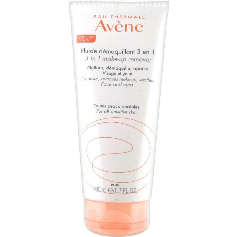 Avene Fluide Démaquillant 3-in-1 Γαλάκτωμα Ντεμακιγιάζ για Πρόσωπο, Μάτια & Χείλη Χωρίς Ξέπλυμα 200ml