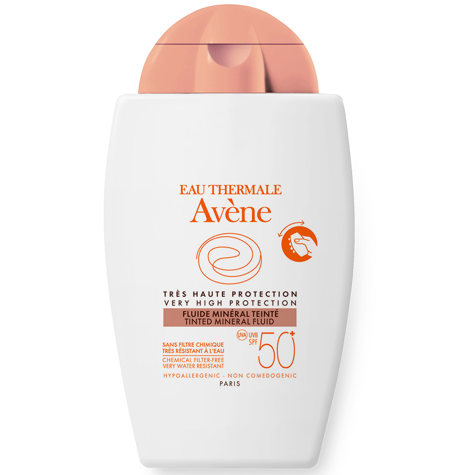 Avene Very High Protection Fluide Mineral Teinte Spf50+ Πολύ Υψηλή Αντηλιακή Προστασία για το Ευαίσθητο, μη Ανεκτικό Δέρμα 40ml