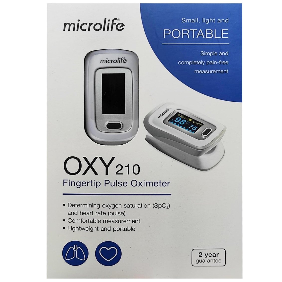 Microlife Microlife OXY 210 Fingertrip Pulse Oximeter Παλμικό Οξύμετρο Δακτύλου με Θήκη Μεταφοράς 1 Τεμάχιο