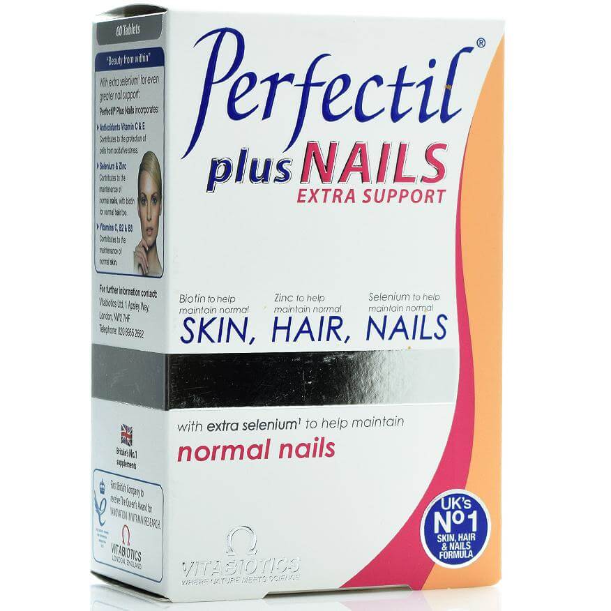 Vitabiotics Perfectil Plus Nails Συμπλήρωμα Διατροφής που Συμβάλλει στο Σχηματισμό και την Αναδόμηση των Νυχιών 60caps