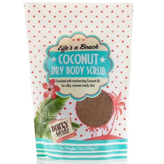Dirty Works Dry Body Scrub Σώματος με Κόκκους Καφέ και Λάδι Καρύδας, 200g