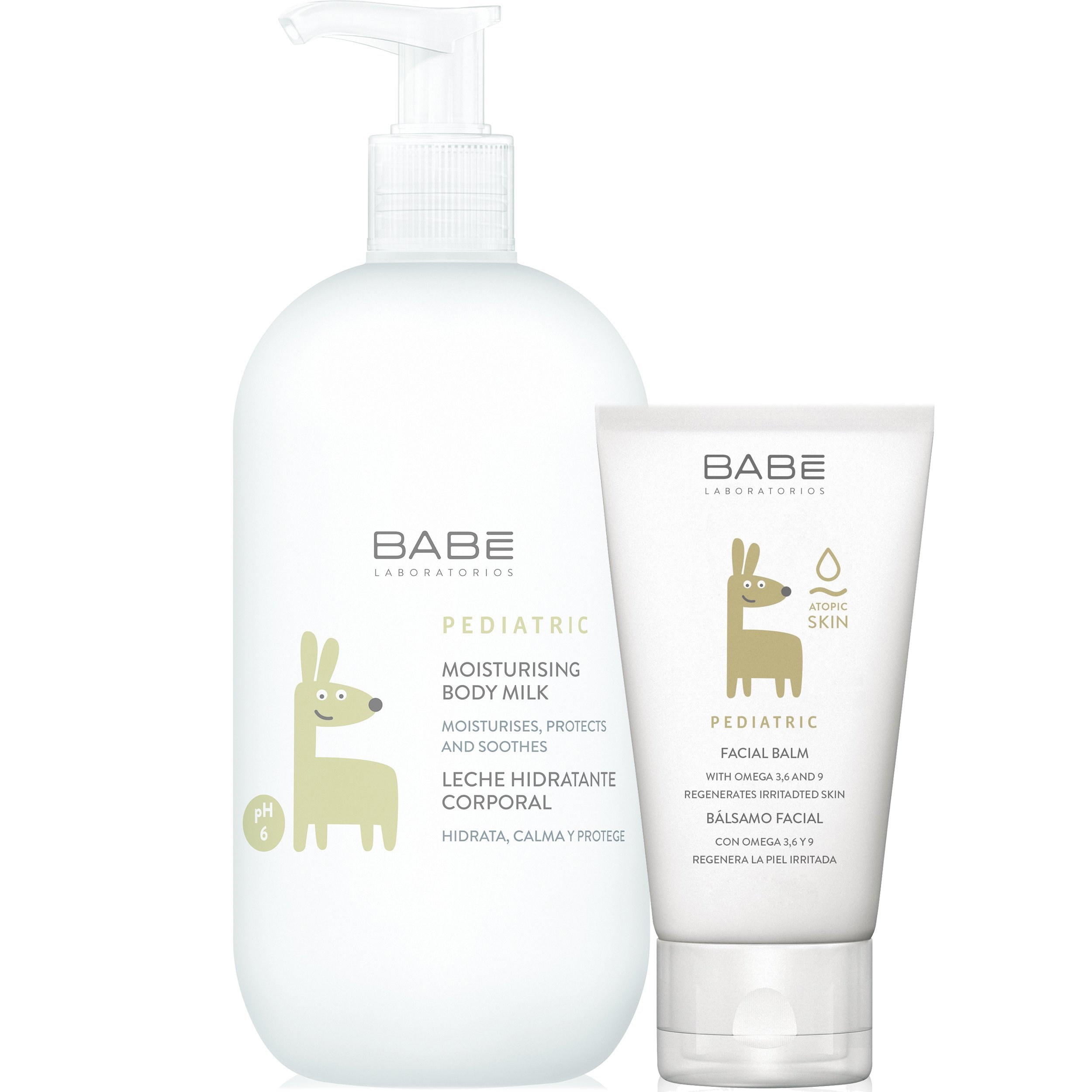 Babe Πακέτο Προσφοράς Pediatric Moisturizing Body Milk 500ml & Δώρο Pediatric Facial Balm 50ml
