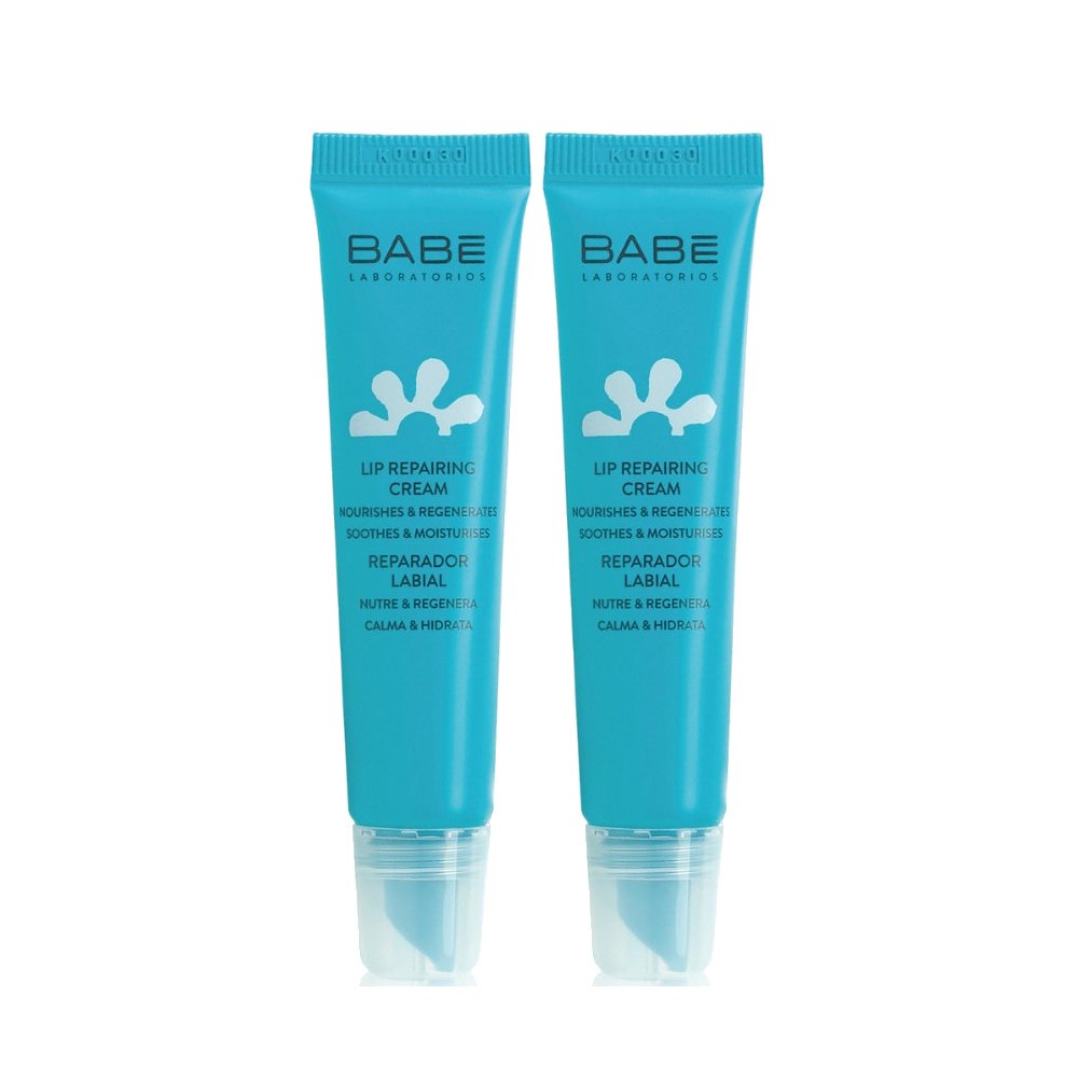 Babe Essentials Lip Repairing Cream Επανορθωτική Φροντίδα Θρέψης για τα Χείλη, 2x15ml