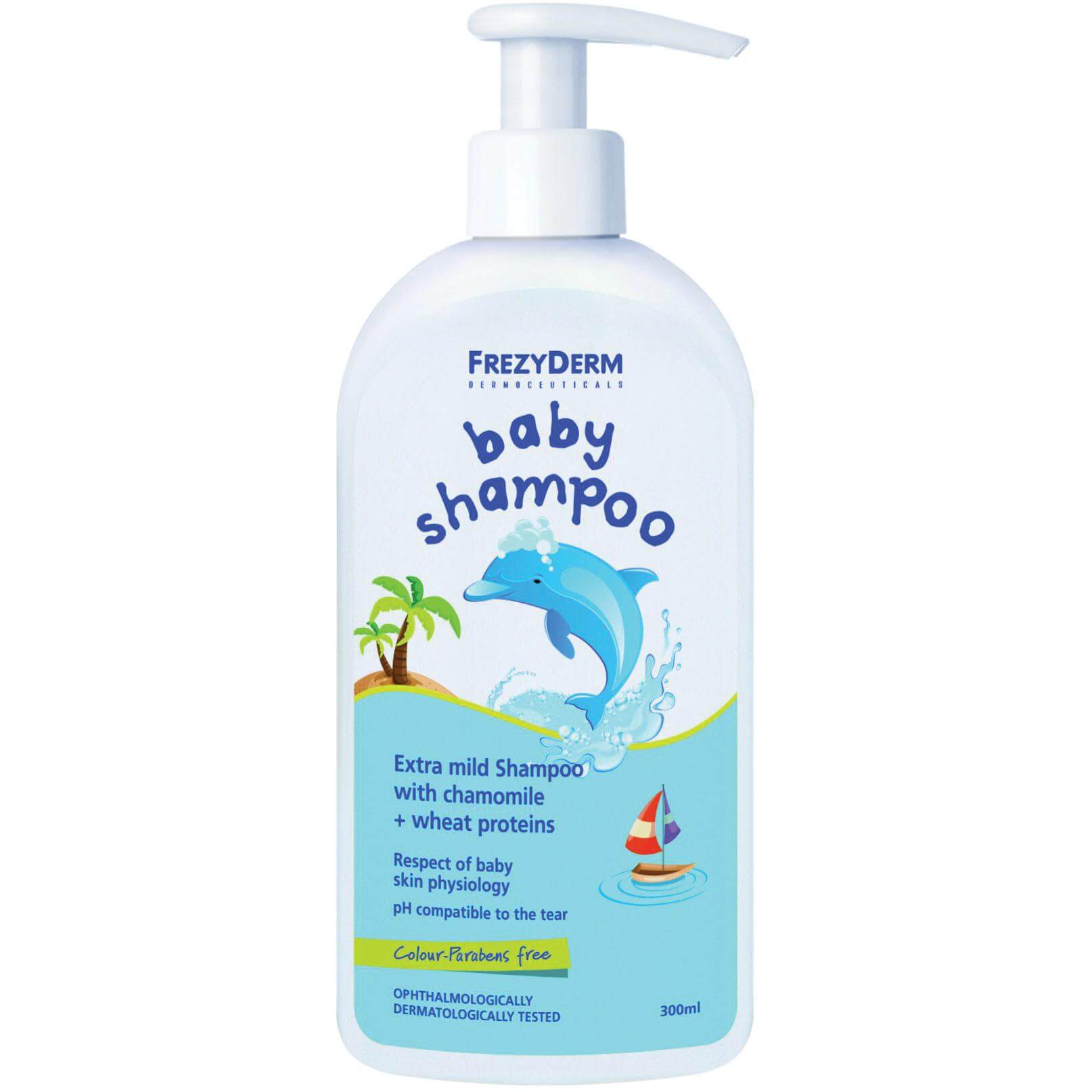 Frezyderm Baby Shampoo Βρεφικό Σαμπουάν με Χαμομήλι Εστέρες Αμυγδάλου & Πρωτείνες Σιταριού 200ml & Δώρο Επιπλέον Ποσότητα 100ml
