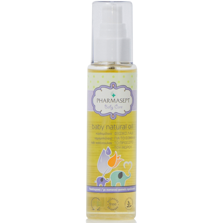 Pharmasept Baby Care Baby Natural Oil Βρεφικό Υποαλλεργικό Λάδι Ενυδάτωσης & Φροντίδας με 100% Φυσική Σύνθεση 100ml