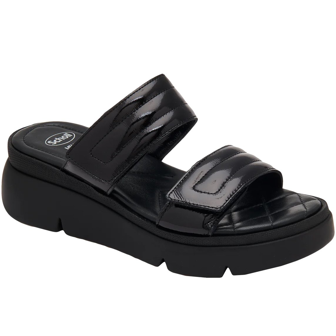 Scholl Shoes Bali 2 Straps F305141004 Γυναικεία Καλοκαιρινά Ανατομικά Παπούτσια, Χαρίζουν Σωστή Στάση & Φυσικό Χωρίς Πόνο Βάδισμα Black 1 Ζευγάρι – 37