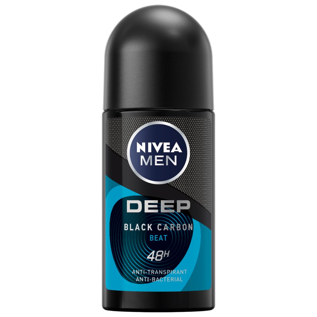 Nivea Men Deep Black Carbon Beat 48h Deo Roll-On Ανδρικό Αποσμητικό 48ωρης Προστασίας 50ml