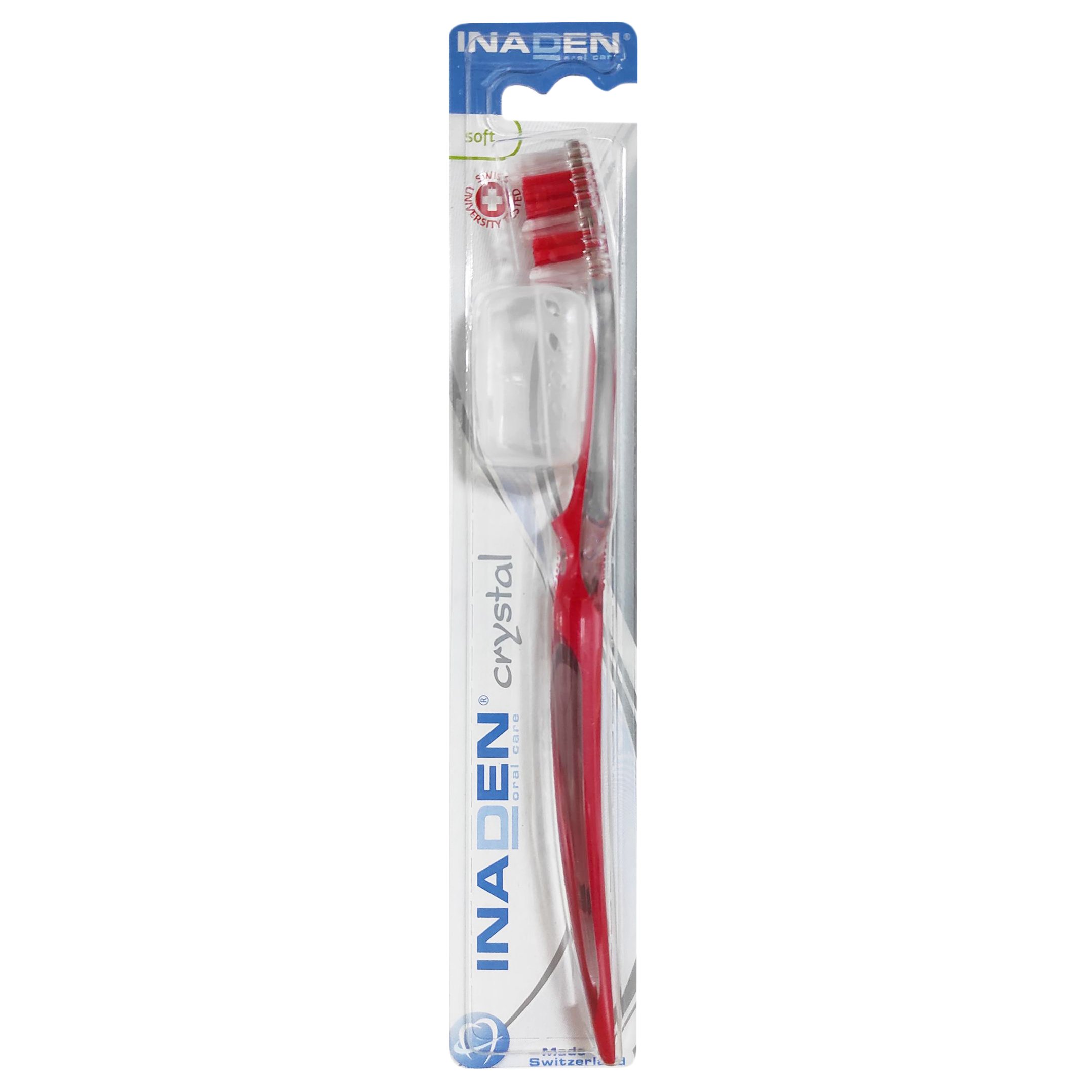Inaden Crystal Soft Toothbrush Μαλακή Οδοντόβουρτσα για Βαθύ Καθαρισμό 1 Τεμάχιο – Κόκκινο