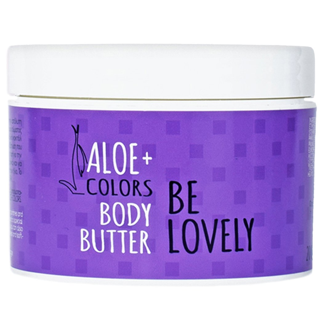 Aloe+ Colors Be Lovely Body Butter Ενυδατικό, Θρεπτικό Βούτυρο Σώματος με Άρωμα Καραμέλα & Πικραμύγδαλο 200ml