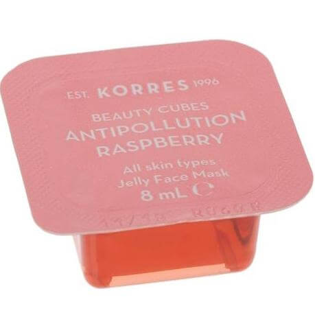 Korres Beauty Cubes Antipollution Raspberry Jelly Face Mask Μάσκα Προσώπου Κατά των Ρύπων με Σµέουρα 8ml