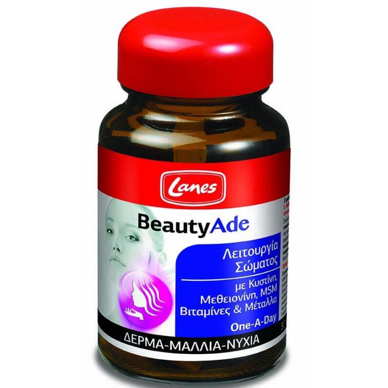 BeautyAde 30tabs – Lanes,Συμπληρωμα Διατροφής για Υγιή Μαλλιά, Νύχια, Δέρμα