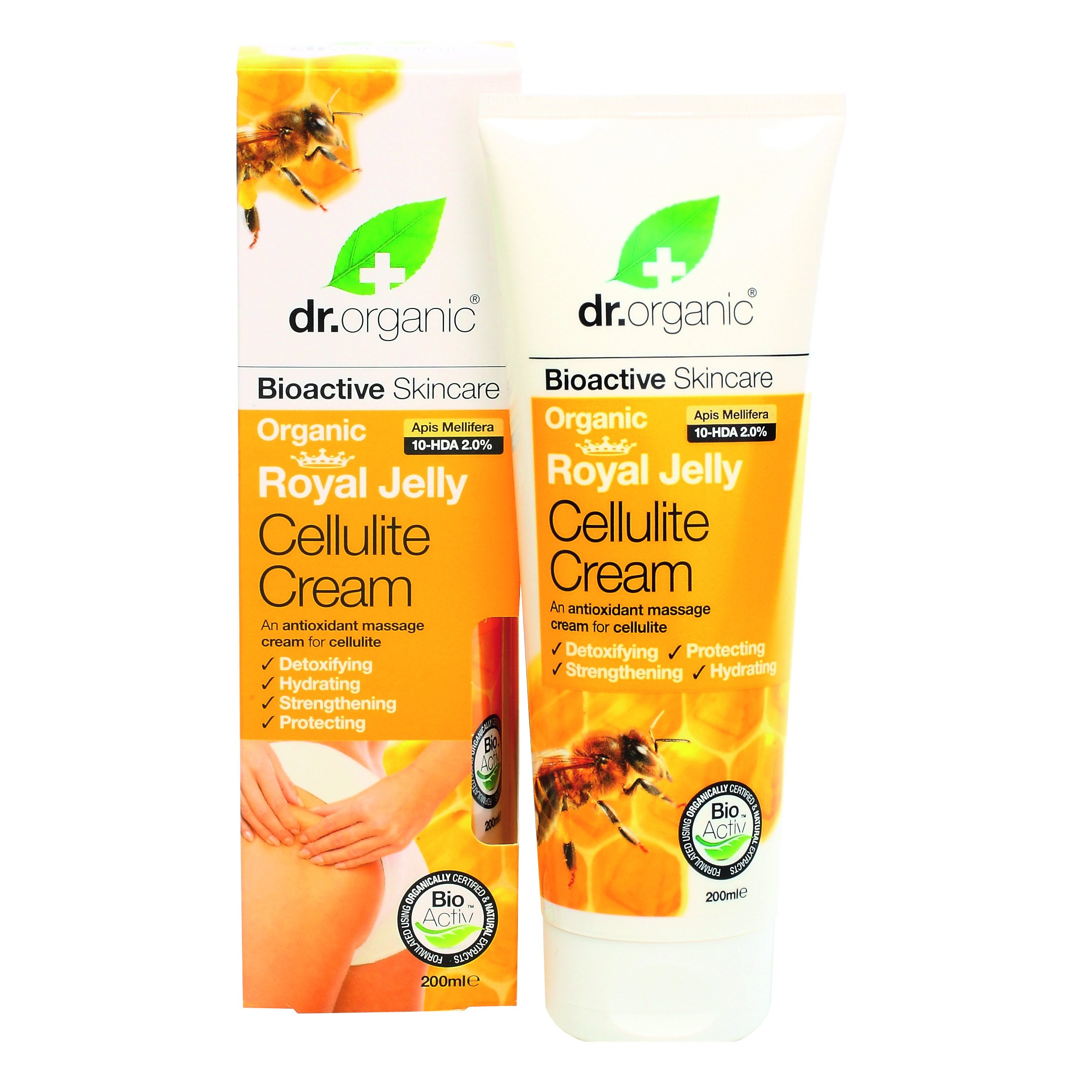Dr Organic Royal Jelly Cellulite Cream Κρέμα κατά της Κυτταρίτιδας με Βιολογικό Βασιλικό Πολτό 200ml