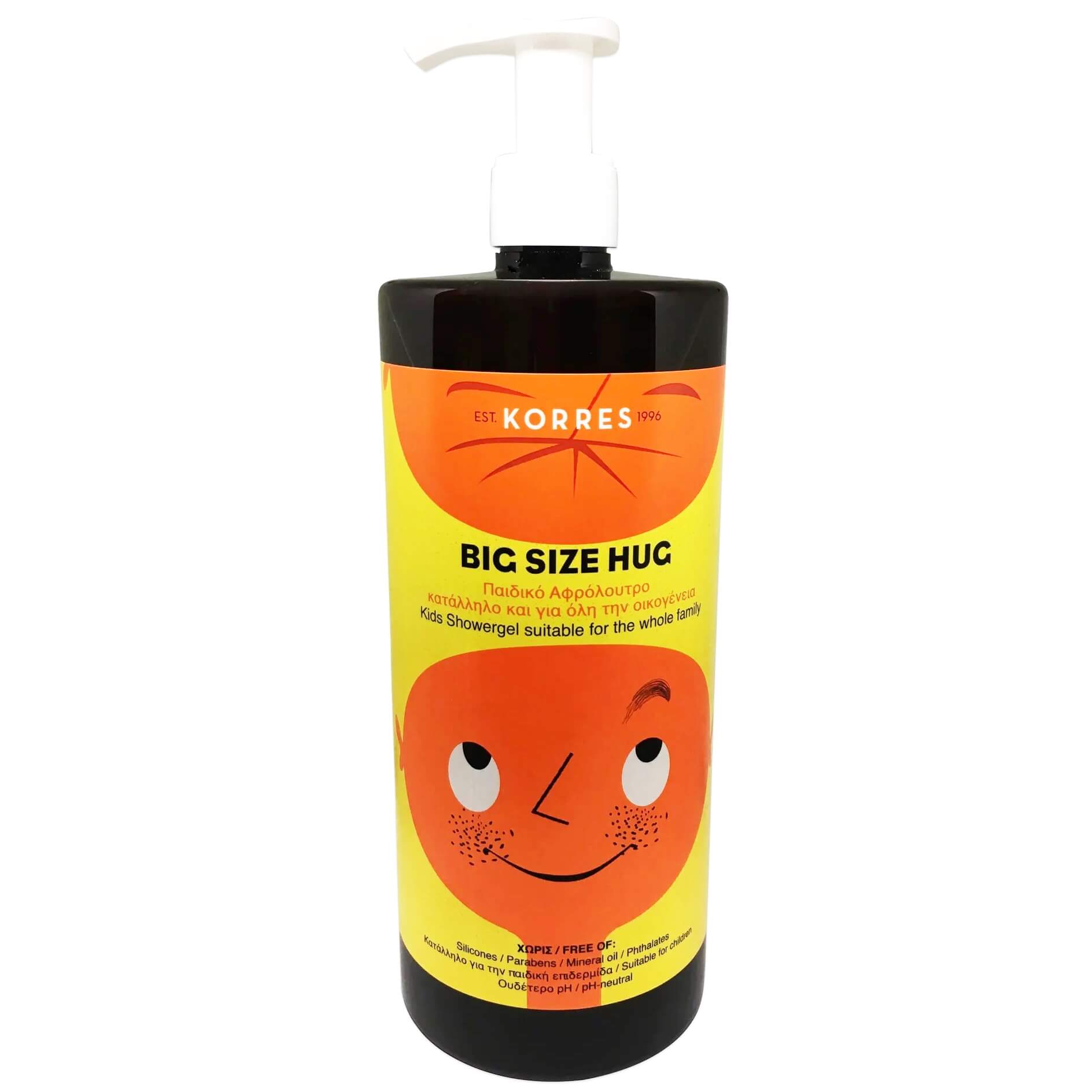 Korres Big Size Hug Kids Showergel Παιδικό Αφρόλουτρο, Κατάλληλο για Όλη την Οικογένεια 1L