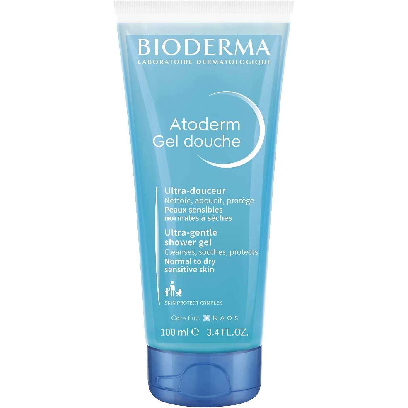 Bioderma Atoderm Gel Douche Travel Size Καθημερινό, Απαλό Αφρόλουτρο Χωρίς Σαπούνι που Σέβεται το Δέρμα 100ml