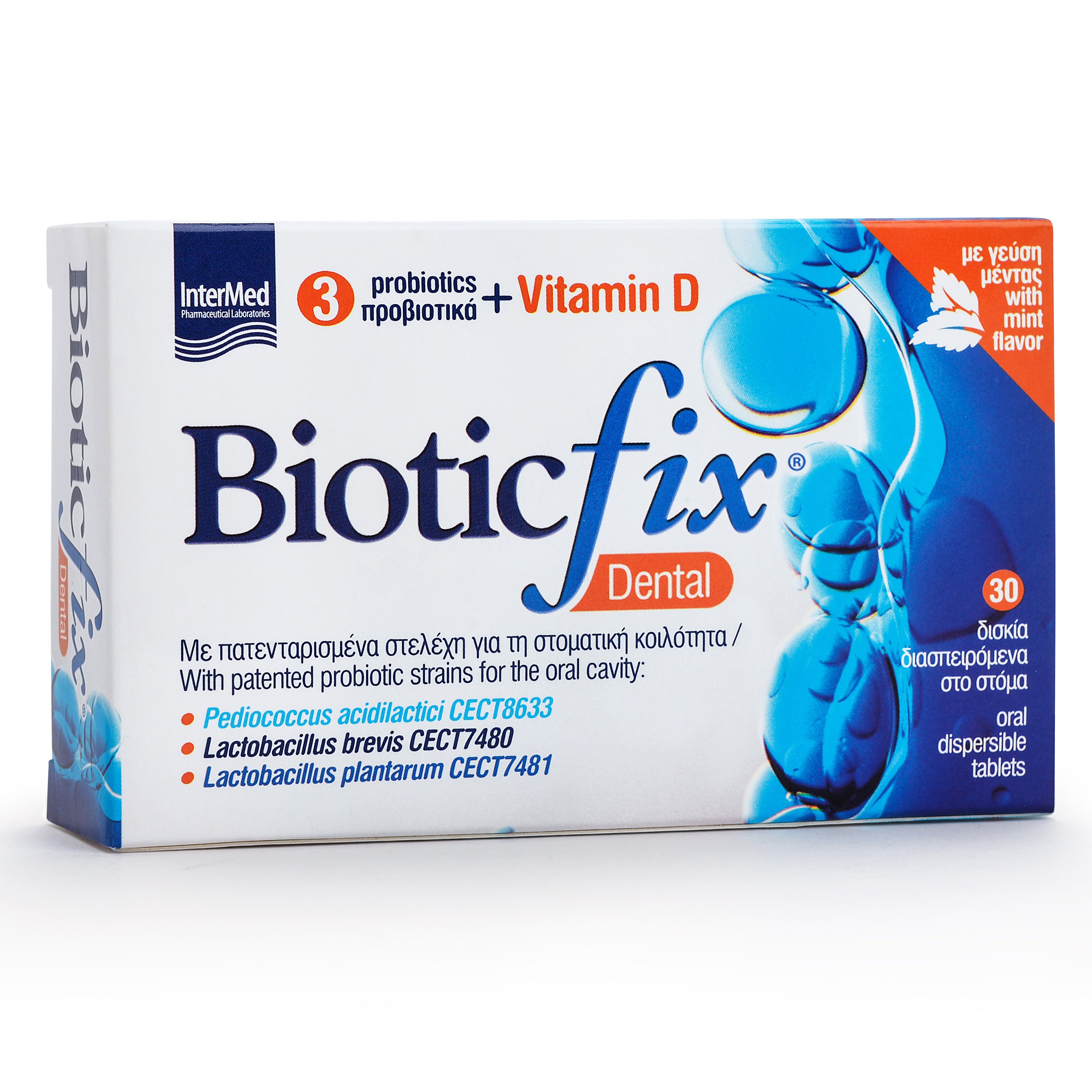 Intermed Biotic Fix Dental Συμπλήρωμα Διατροφής με Προβιοτικά 30 Oral Disp.Tabs