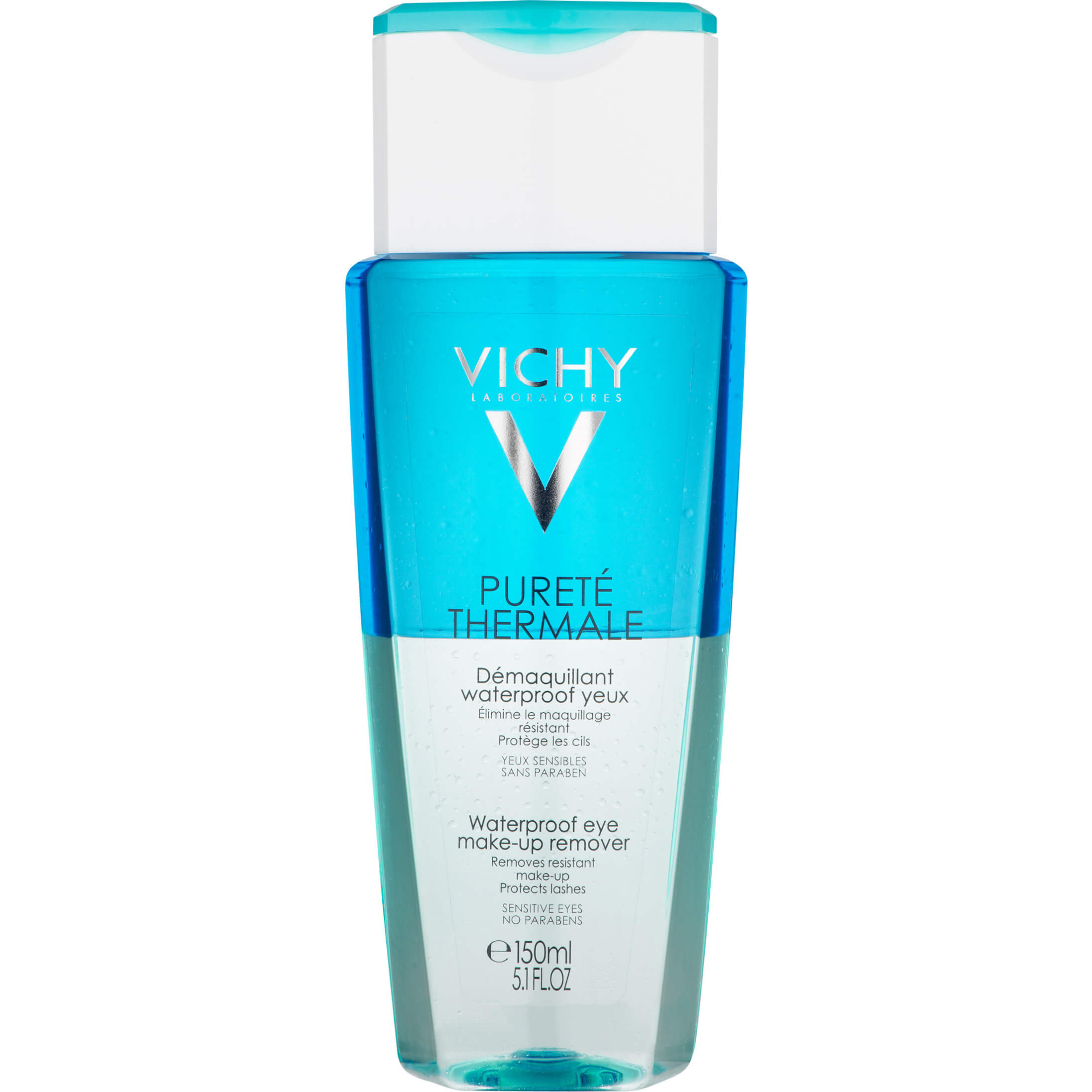 Purete Thermal Demaquillant Waterproof Yeux 150ml – Vichy,Διφασικό Ντεμακιγιάζ Ματιών για Αδιάβροχο Μακιγιάζ